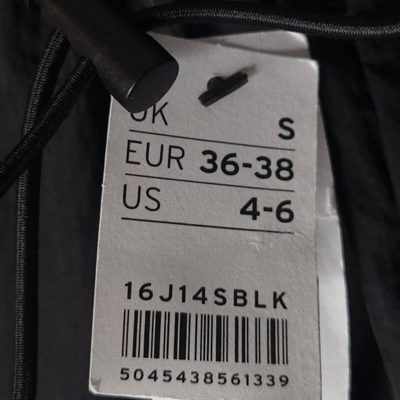 Topshop Womens Joggers Pants Black High Rise Bungee Waist‎ Pockets 4-6 New - Picture 10 of 11